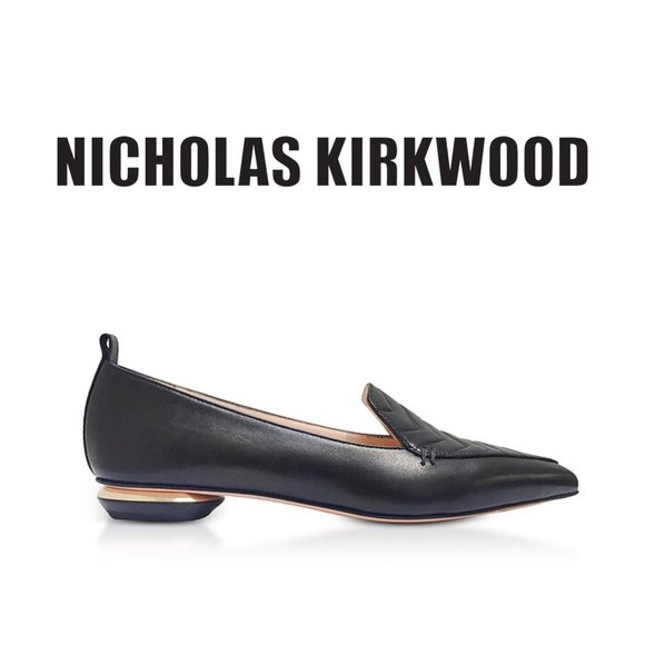 Nicholas Kirkwood Shoes - Nicholas Kirkwood Beya Black Quilted Nappa Loafers